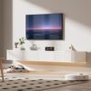 Meuble TV Suspendu Flottant avec LED RGB