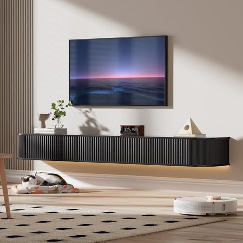 Meuble TV Suspendu Flottant LED RGB 160 cm