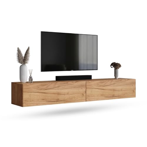 Meuble TV West 200 cm Chêne Doré