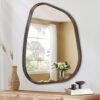 Miroir Asymétrique en Bois Moderne 35x25 cm Miroir Asymétrique en Bois Moderne 35x25 cm
