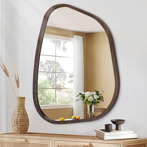 Miroir Asymétrique en Bois Moderne 35x25 cm Miroir Asymétrique en Bois Moderne 35x25 cm