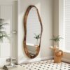 Miroir Mural Grand Vintage en Bois