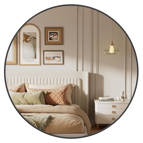 Miroir Rond Noir 61 cm SONGMICS Miroir Rond Noir 61 cm SONGMICS