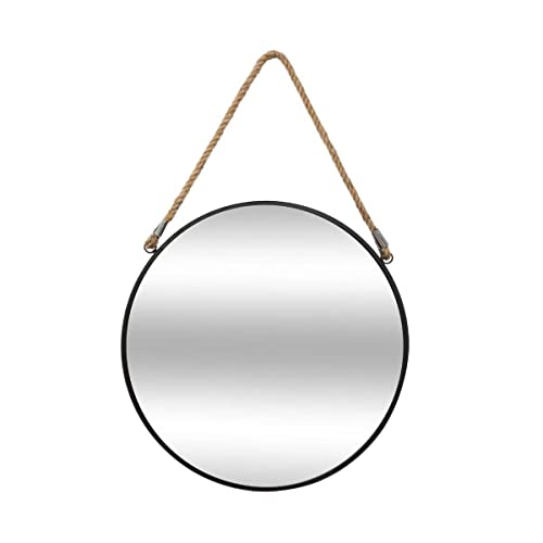 Miroir Rond Noir à Suspendre 38 cm Miroir Rond Noir à Suspendre 38 cm