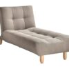 Méridienne clic clac Esteban en Tissu Taupe Méridienne clic clac Esteban en Tissu Taupe