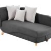 Méridienne Convertible Anthracite avec Coffre