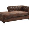 Méridienne Gauche Chesterfield en Microfibre