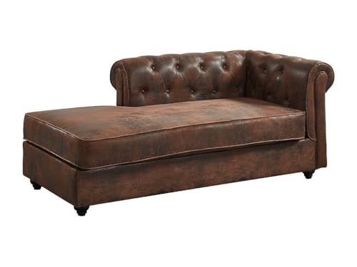 Méridienne Gauche Chesterfield en Microfibre Méridienne Gauche Chesterfield en Microfibre