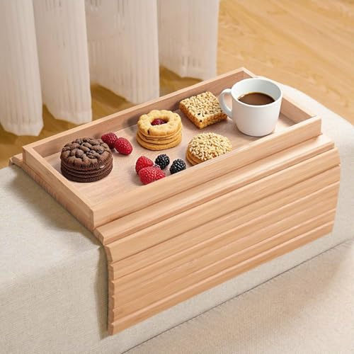 Plateau d'accoudoir en bambou pliable