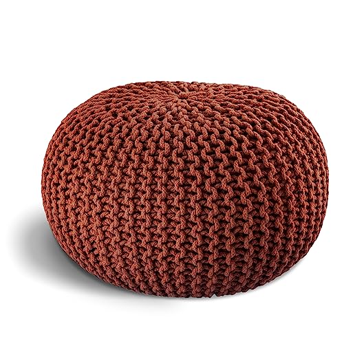 Pouf en tricot fait main ELYFLAIR®