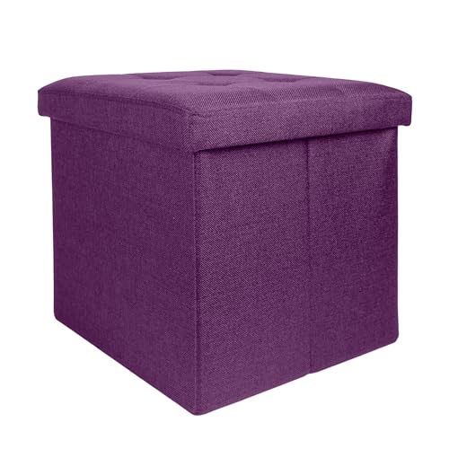 Pouf Pliable Multifonction Violet 30x30 cm Pouf Pliable Multifonction Violet 30x30 cm