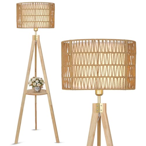 Rayofly Lampadaire Boho avec Étagère Rayofly Lampadaire Boho avec Étagère