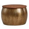 Table Basse Ronde en Bois de Mangue Table Basse Ronde en Bois de Mangue