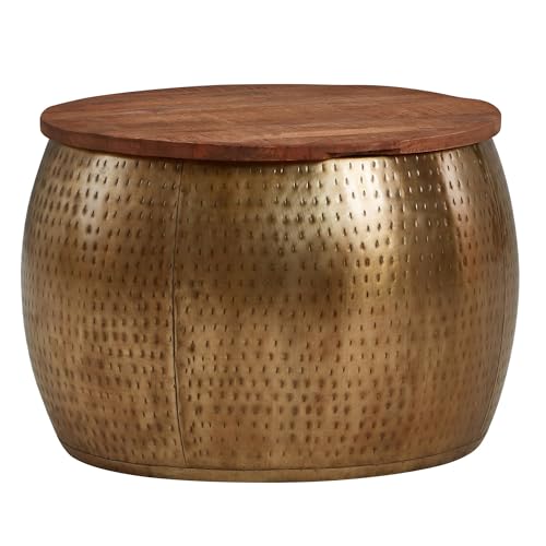 Table Basse Ronde en Bois de Mangue Table Basse Ronde en Bois de Mangue
