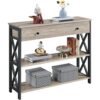 Table Console à 3 Niveaux en Bois Table Console à 3 Niveaux en Bois