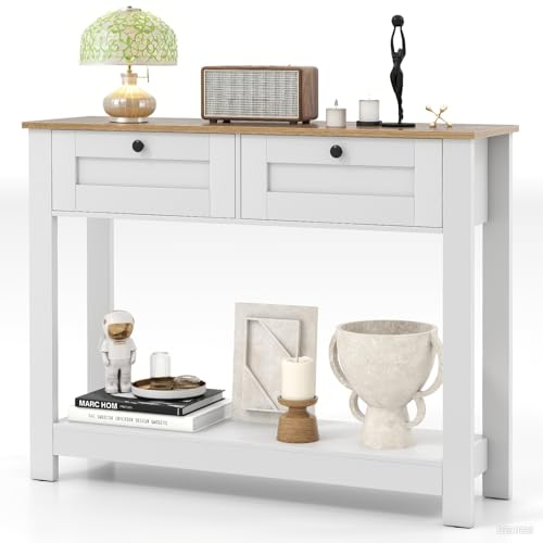Table Console Blanche en Bois Table Console Blanche en Bois