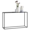 Table Console d'Appoint Industriel Noir Mat Table Console d'Appoint Industriel Noir Mat