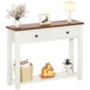 Table Console de Ferme avec 2 Tiroirs Table Console de Ferme avec 2 Tiroirs