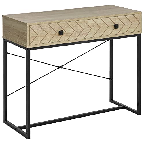 Table Console Entrée Industrielle avec Tiroirs Table Console Entrée Industrielle avec Tiroirs