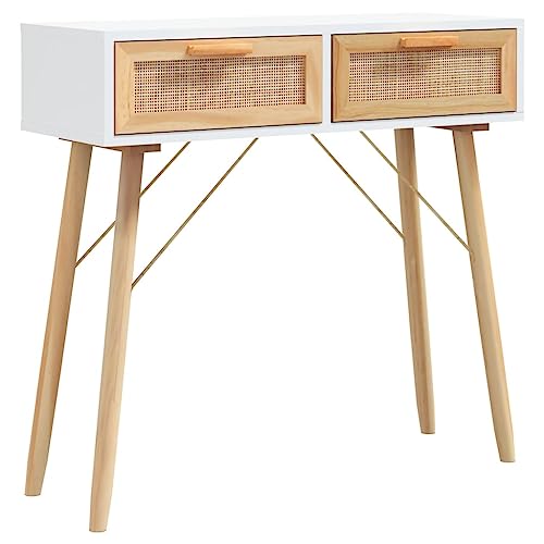 Table Console Etagère Chic en Bois Blanc Table Console Etagère Chic en Bois Blanc
