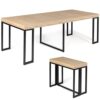 Table Console Extensible Bois et Métal Table Console Extensible Bois et Métal