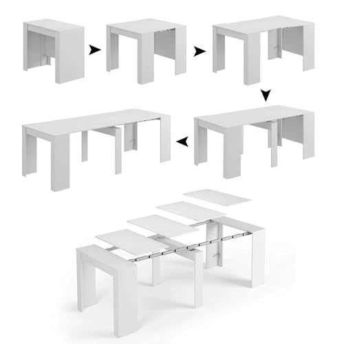 Table Console Extensible Compton en Blanc Table Console Extensible Compton en Blanc