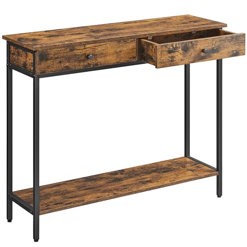 Table Console Industrielle avec 2 Tiroirs Table Console Industrielle avec 2 Tiroirs