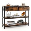 Table Console Industrielle avec 2 Tiroirs Table Console Industrielle avec 2 Tiroirs