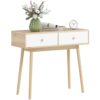 Table Console Moderne avec 2 Tiroirs Table Console Moderne avec 2 Tiroirs