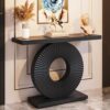 Table console moderne en bois noir Table console moderne en bois noir