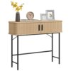 Table Console Moderne en Chêne et Noir Table Console Moderne en Chêne et Noir