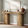 Table Console Tribesigns en Bois Naturel Table Console Tribesigns en Bois Naturel