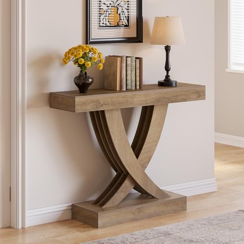 Table console étroite en bois rustique Table console étroite en bois rustique
