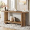 Table console étroite Tribesigns de 150 cm