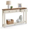 Table Console VASAGLE avec 3 Tiroirs Table Console VASAGLE avec 3 Tiroirs
