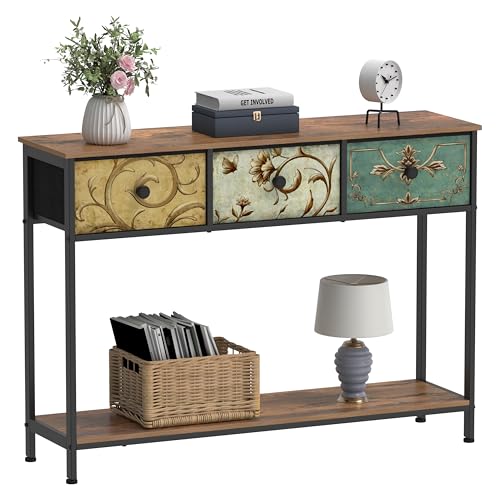 Table Console Vintage avec Tiroirs