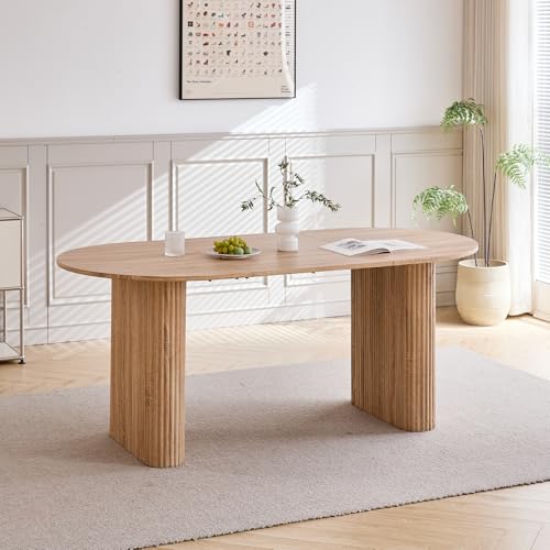 Table à Manger Ovale en Bois 180 cm