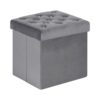 Tabouret Cube Pliable Bonlife Gris 40x40x40cm Tabouret Cube Pliable Bonlife Gris 40x40x40cm