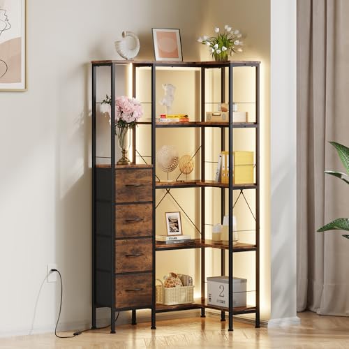 Étagère d'angle avec Éclairage LED Étagère d'angle avec Éclairage LED