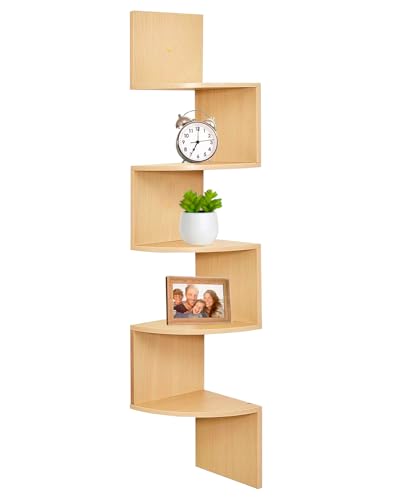Étagère Murale d'Angle en Bois