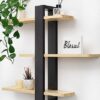 Étagère Murale Flottante en Bois Noir Étagère Murale Flottante en Bois Noir