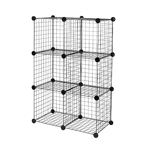 Étagères de rangement cubiques modulaires noires