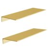Étagères Murales en Or Brossé (Lot de 2) Étagères Murales en Or Brossé (Lot de 2)