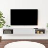 Étagère TV Murale Flottante en Bois Étagère TV Murale Flottante en Bois