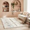 Tapis Berbère Moelleux Multicolore à Franges Tapis Berbère Moelleux Multicolore à Franges