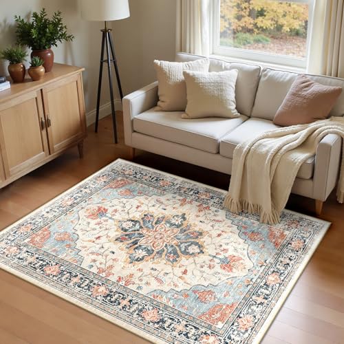 Tapis de Salon Vintage Lavable en Machine