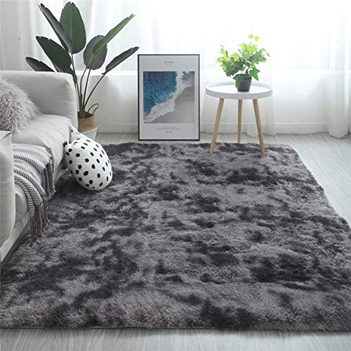 Tapis de Sol Doux Shaggy Noir Gris 80x120 cm Tapis de Sol Doux Shaggy Noir Gris 80x120 cm