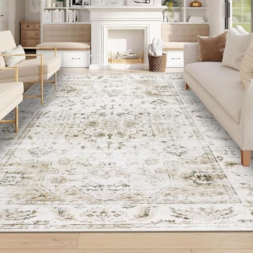 Tapis Lavable Beige 160x230cm Antidéformation