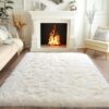 Tapis Poil Long Moelleux Crème 120x160 cm Tapis Poil Long Moelleux Crème 120x160 cm