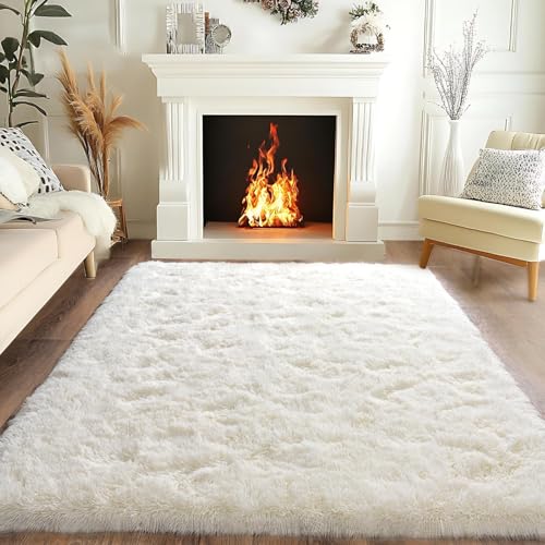 Tapis Poil Long Moelleux Crème 120x160 cm Tapis Poil Long Moelleux Crème 120x160 cm